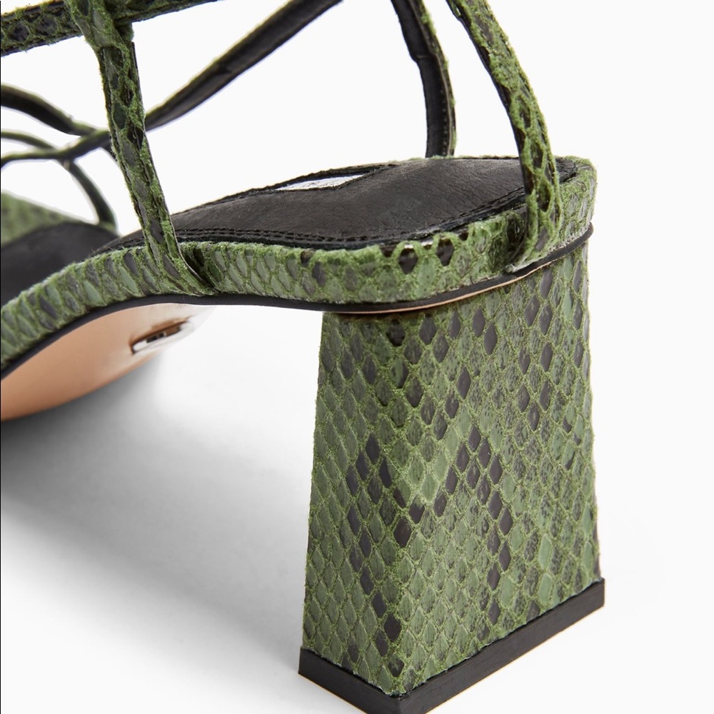 Toe Strap Sandals, Croc Effect - image 8